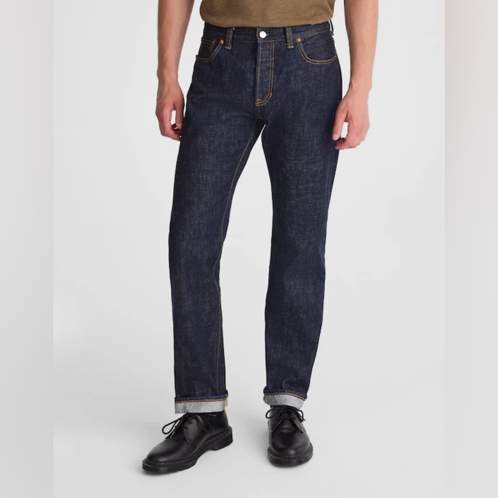 Madewell The 1991 Straight-Leg Jean in Hand-Dyed Japanese Selvedge 29 $248 NW219
